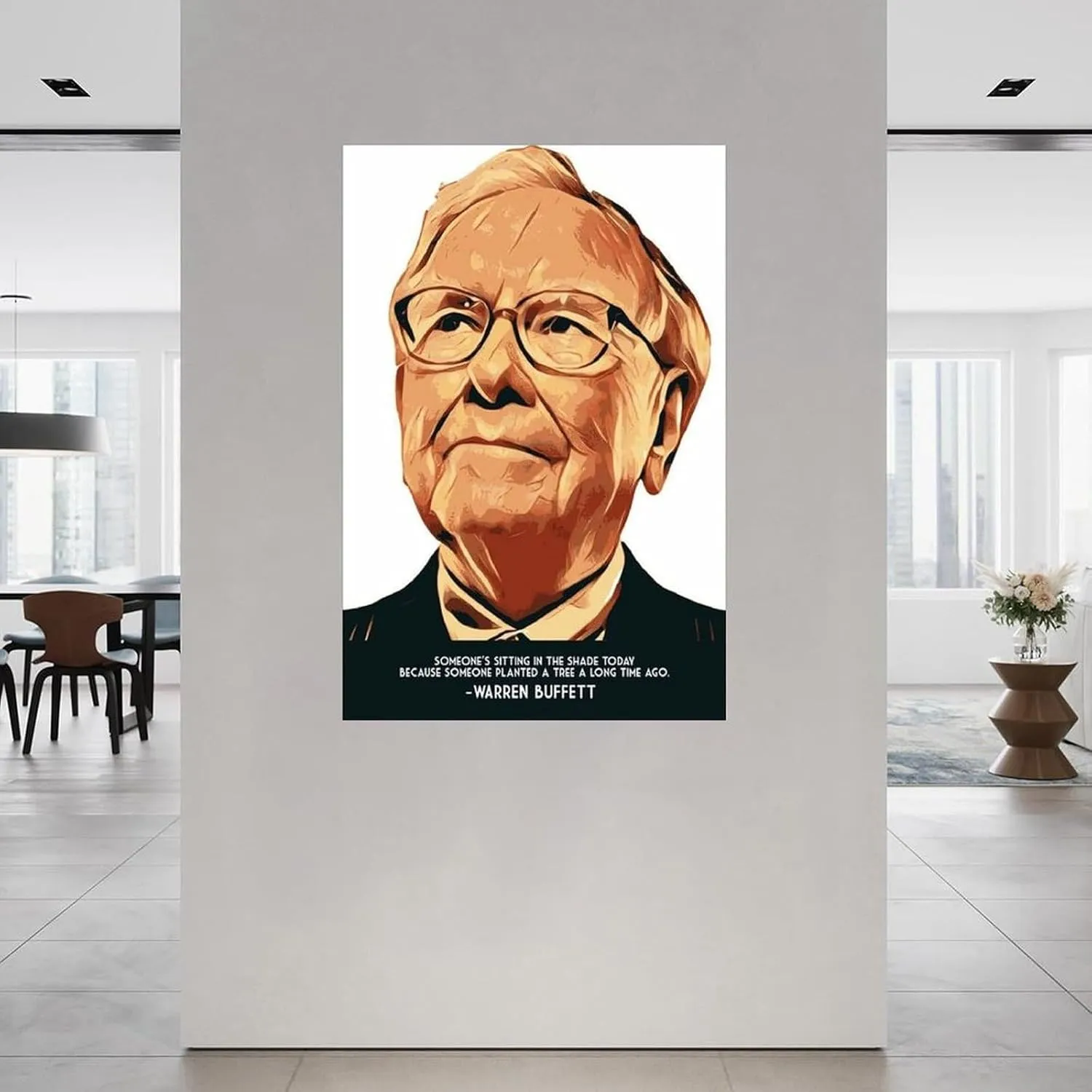 Berkshire Hathaway Chairman Warren Buffett Quotes Poster (4) Canvas Painting Posters And Prints Wall Art for Living Room Bedroom Decor 16x24inch(40x60cm) Unframe-style