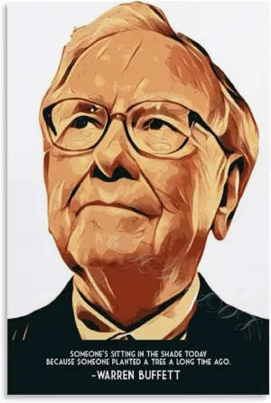 Berkshire Hathaway Chairman Warren Buffett Quotes Poster (4) Canvas Painting Posters And Prints Wall Art for Living Room Bedroom Decor 16x24inch(40x60cm) Unframe-style