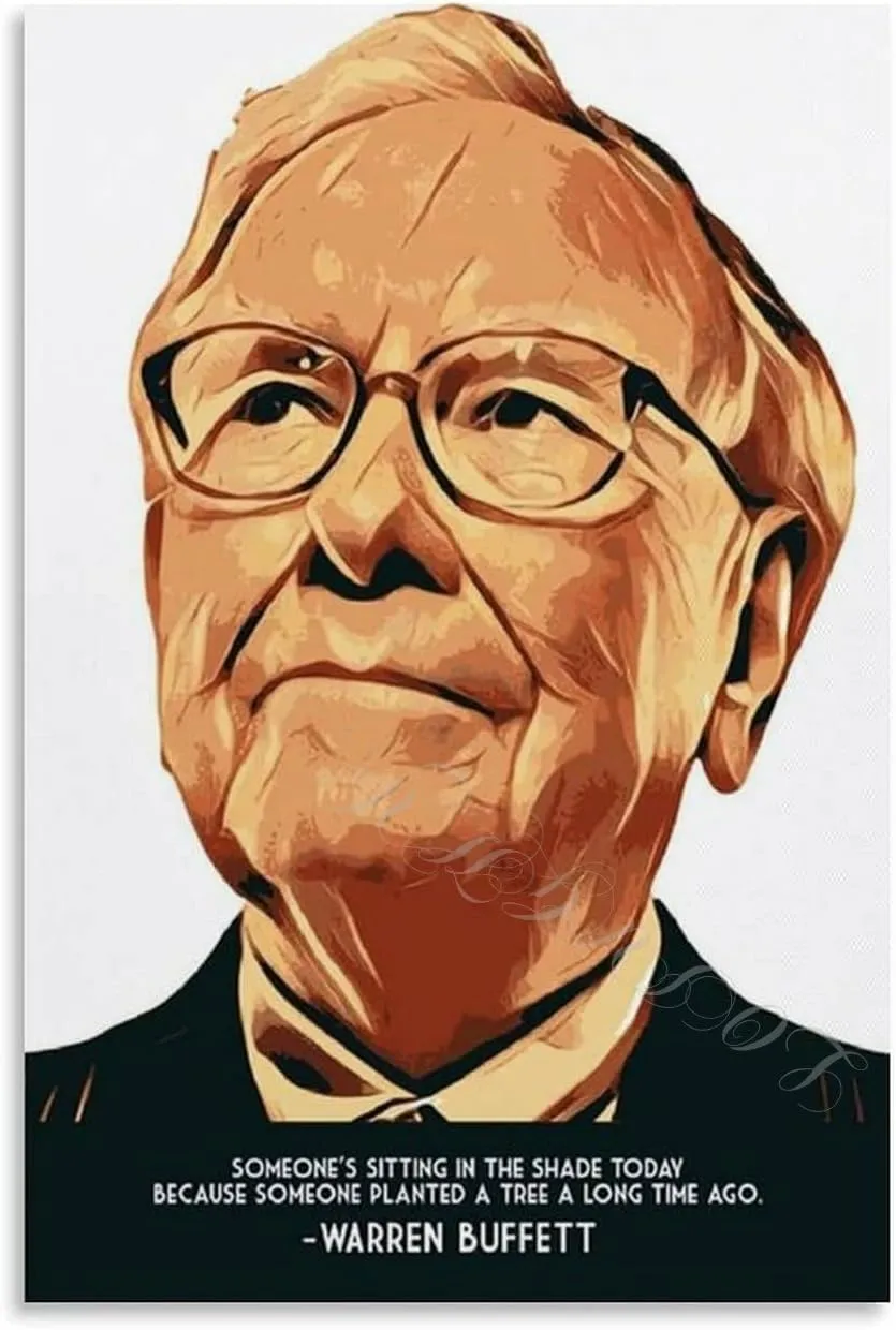 Berkshire Hathaway Chairman Warren Buffett Quotes Poster (4) Canvas Painting Posters And Prints Wall Art for Living Room Bedroom Decor 16x24inch(40x60cm) Unframe-style