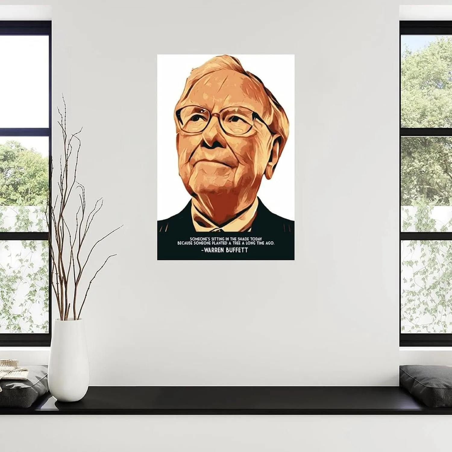 Berkshire Hathaway Chairman Warren Buffett Quotes Poster (4) Canvas Painting Posters And Prints Wall Art for Living Room Bedroom Decor 16x24inch(40x60cm) Unframe-style