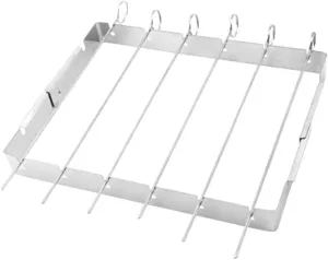 BESPORTBLE Bbq Grill for Camping Portable Design Easy-clean Stainless Steel 6 Skewers Outdoor Tools