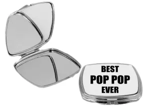 Best Pop Pop Ever - Square Compact Mirror Personal Mirror