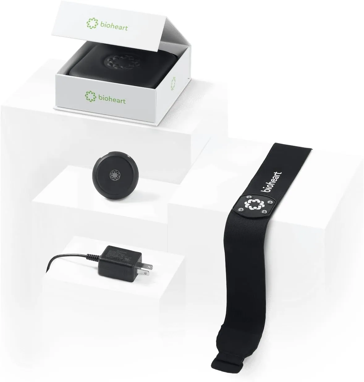 Bioheart Bluetooth Heart Rate Monitor | Continuous Heart Rate Monitor | Chest Strap Heart Rate Mobile Device | One Year Subscription Included