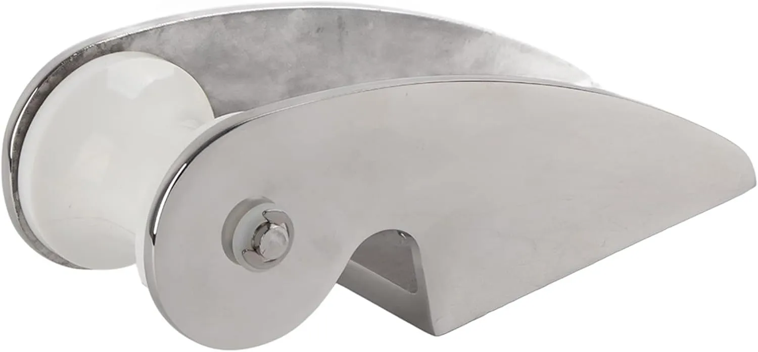 Boat Anchor Bracket Bow Roller, Marine Grade 316 Stainless Steel, with Rubber Wheel, Installation, for Boats and Yachts