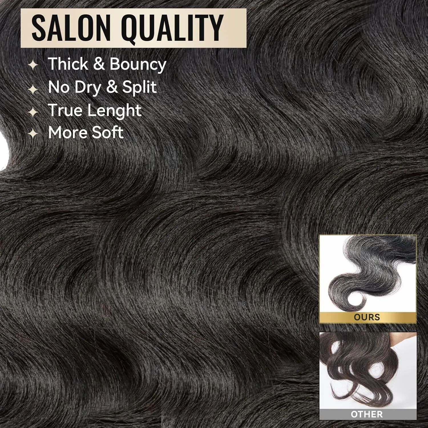 Body Wave Bundles Human Hair 16A Brazilian Virgin Hair Bundles 24 26 28 Inch Thick Weave Natural Black
