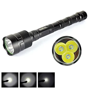 BORUiT 5301B XML T6 LED Flashlight 5-Mode IPX6 Waterproof Torch Hard Light Camping Hunting Portable Lantern by 18650 Battery