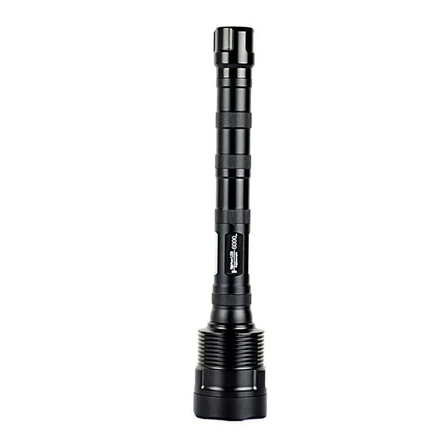 BORUiT 5301B XML T6 LED Flashlight 5-Mode IPX6 Waterproof Torch Hard Light Camping Hunting Portable Lantern by 18650 Battery
