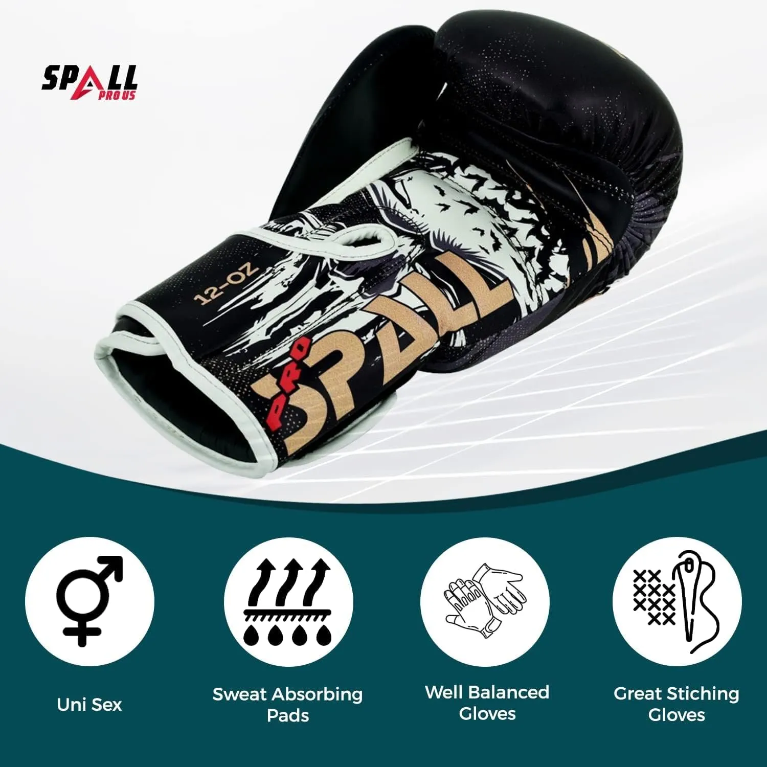 Boxing Gloves for Men & Women - Pro Training Sparring Punching Gloves - Muay Thai MMA, Kickboxing Heavy Bag Workout Leather Boxing Gloves