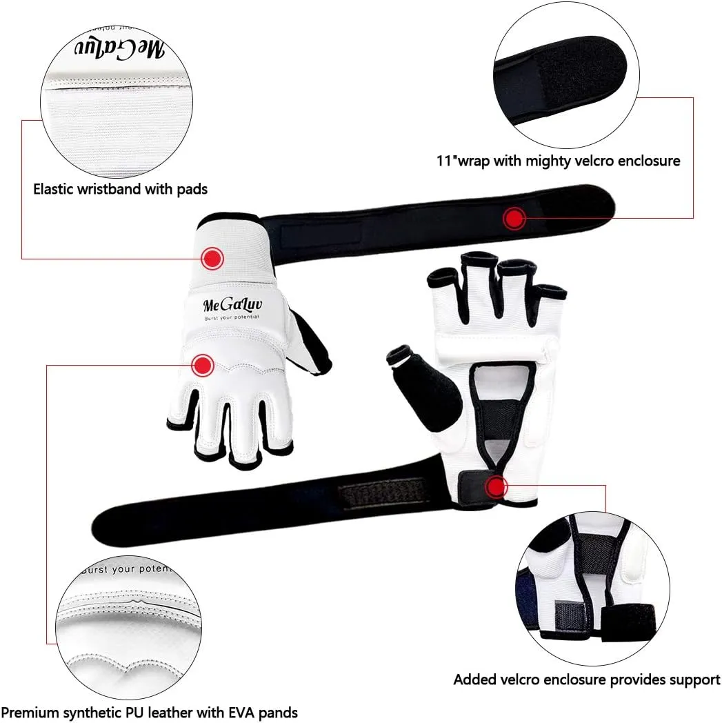 Boxing Gloves Men Gloves Kickboxing Gloves Punching Bag Gloves Karate Gloves Half Finger Kickboxing Gloves Taekwondo Sparring Glove Hand Wraps for Boxing Gloves Women for Kids Muay Thai