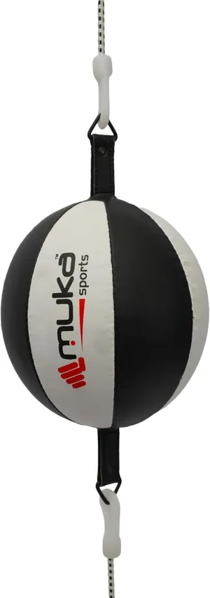 Boxing Speed Bag - Double End Punching Bag, Heavy Duty Synthetic Leather Boxing Ball - Gym Speed Reflex Ball - Muay Thai Training Swivel Ball for Fitness