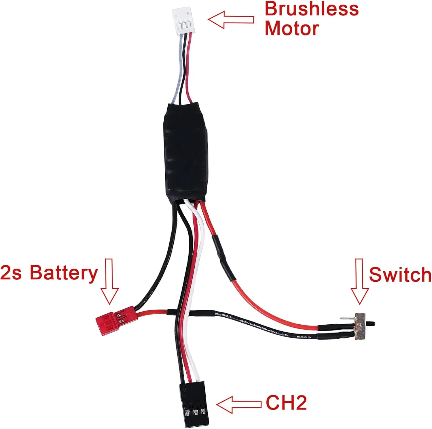 Brushless 35A ESC Electronic Speed Controller for 1/32 1/35 Orlandoo Hunter A01 A02 A03 P01 P02 X01 X02 M01 M02 RC Car Upgrade Parts Universal（PH2.0