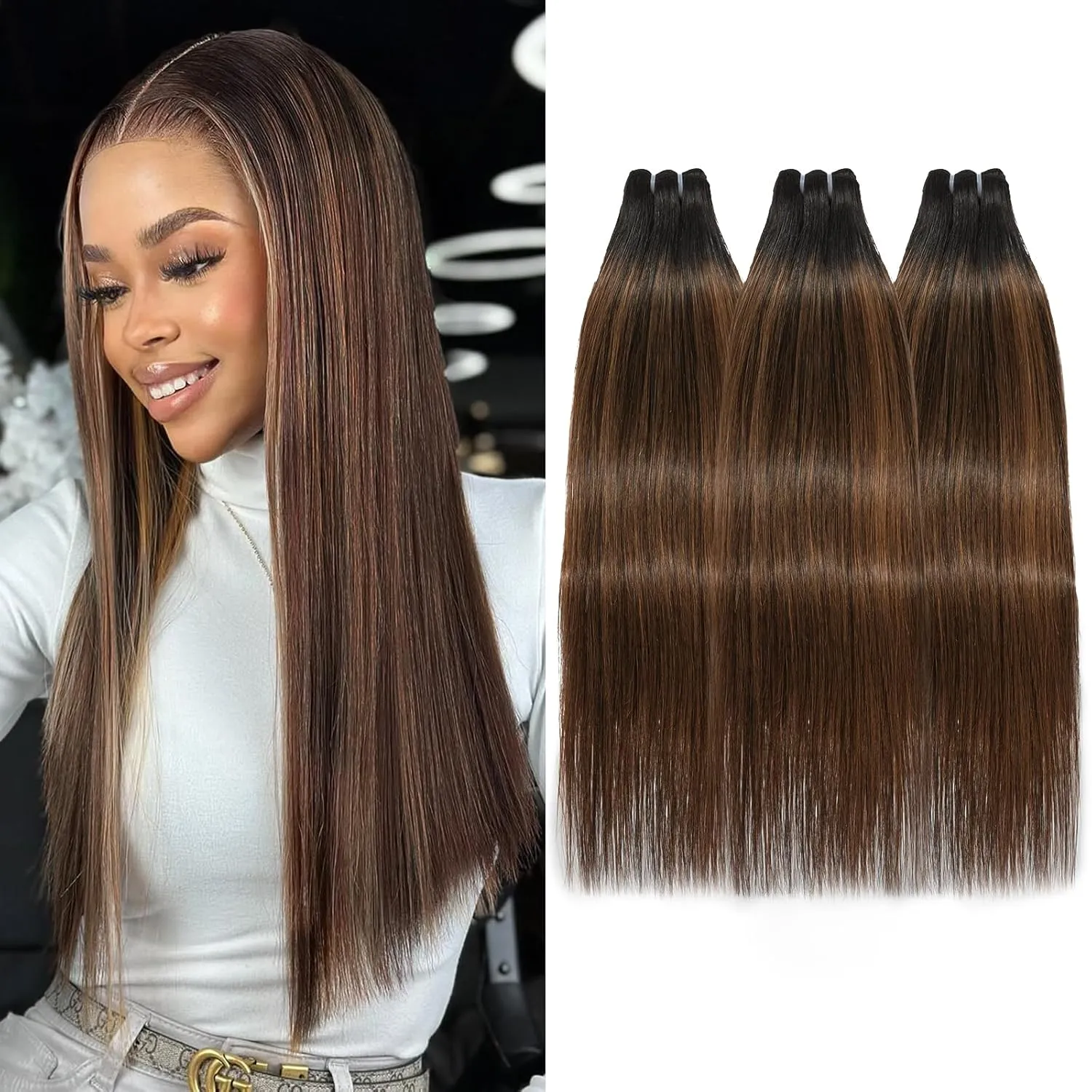 Bundles Human Hair Straight Brazilian Virgin Unprocessed 16A 20 22 24 Inch Real 3 Bundles Hair Weave t1b30