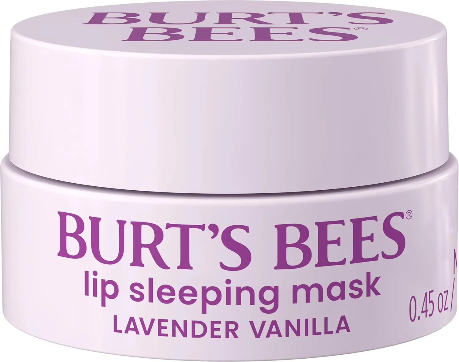 Burt’s Bees Lavender Vanilla Lip Sleeping Mask, With Hyaluronic Acid and Squalane Moisturizer To Instantly Hydrate Lips, Overnight Mask and Treatment, 0.45 oz.