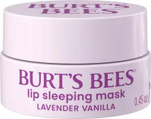 Burt’s Bees Lavender Vanilla Lip Sleeping Mask, With Hyaluronic Acid and Squalane Moisturizer To Instantly Hydrate Lips, Overnight Mask and Treatment, 0.45 oz.