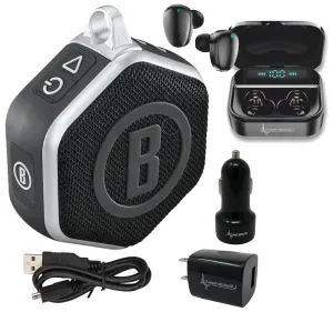 Bushnell Wingman Mini GPS Bluetooth Speaker with Wearable4U Bundle