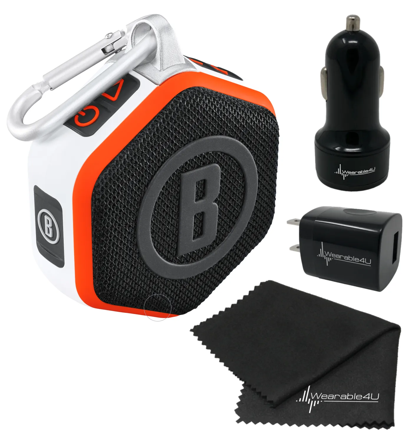 Bushnell Wingman Mini GPS Bluetooth Speaker with Wearable4U Bundle