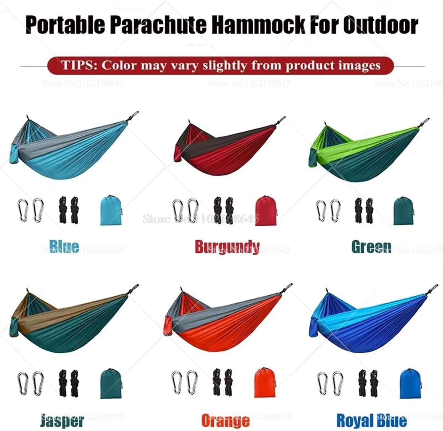 Camp Double Nylon Hammocks Camping Portable Parachute Hammock Outdoor Hiking Travel Backpacking Camping Gear Strong
