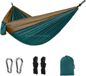 Camp Double Nylon Hammocks Camping Portable Parachute Hammock Outdoor Hiking Travel Backpacking Camping Gear Strong