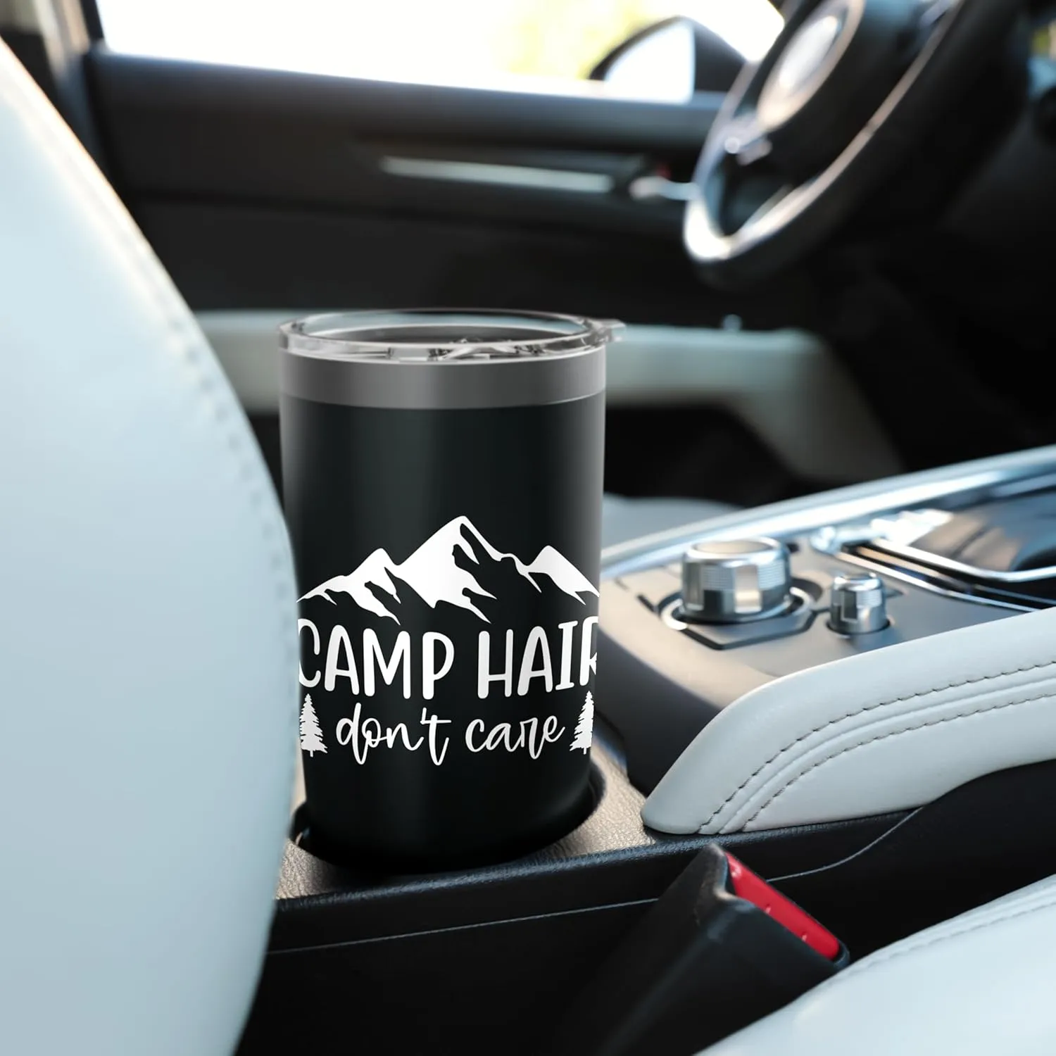 Camp Hair Don’t Care Funny Camping Girls Trip Summer Outdoor Stainless Steel Insulated Tumbler