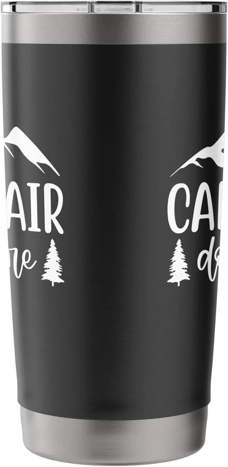 Camp Hair Don’t Care Funny Camping Girls Trip Summer Outdoor Stainless Steel Insulated Tumbler