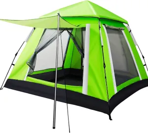 Camping and Backpacking Tent, Foldable Festival Tent, 3-4 Person Pop Up Tent, for Family, Festival, Hiking, Backpacking and Mountaineering, Easy Installation, 215 * 215 * 165cm