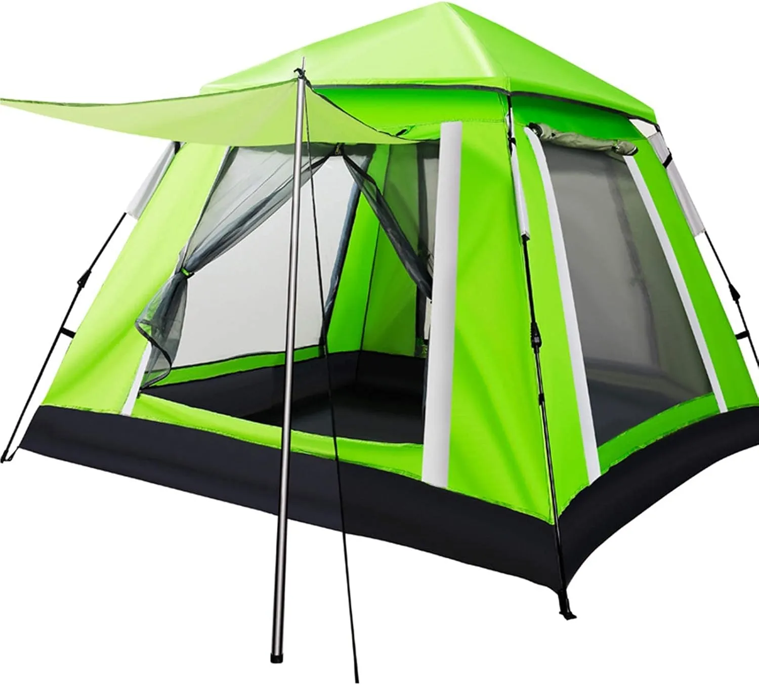 Camping and Backpacking Tent, Foldable Festival Tent, 3-4 Person Pop Up Tent, for Family, Festival, Hiking, Backpacking and Mountaineering, Easy Installation, 215 * 215 * 165cm