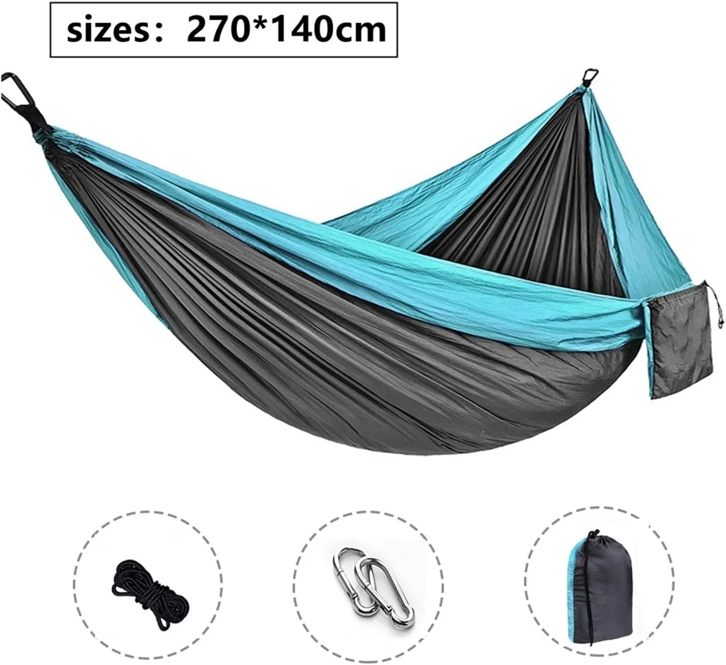 Camping Hammock Outdoor Tourist Double Camping Hammocks Portable Travel Garden Sleeping Leisure Hanging Hammock Swing Nature Hike (Color : 14)