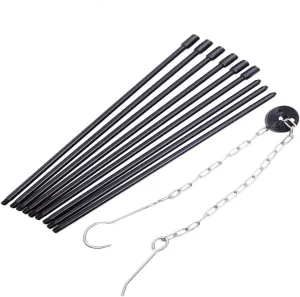 Camping Must-have 3-piece Cooking Tripod Stand Chain Fire Pit Accessory Kit for Outdoor Use