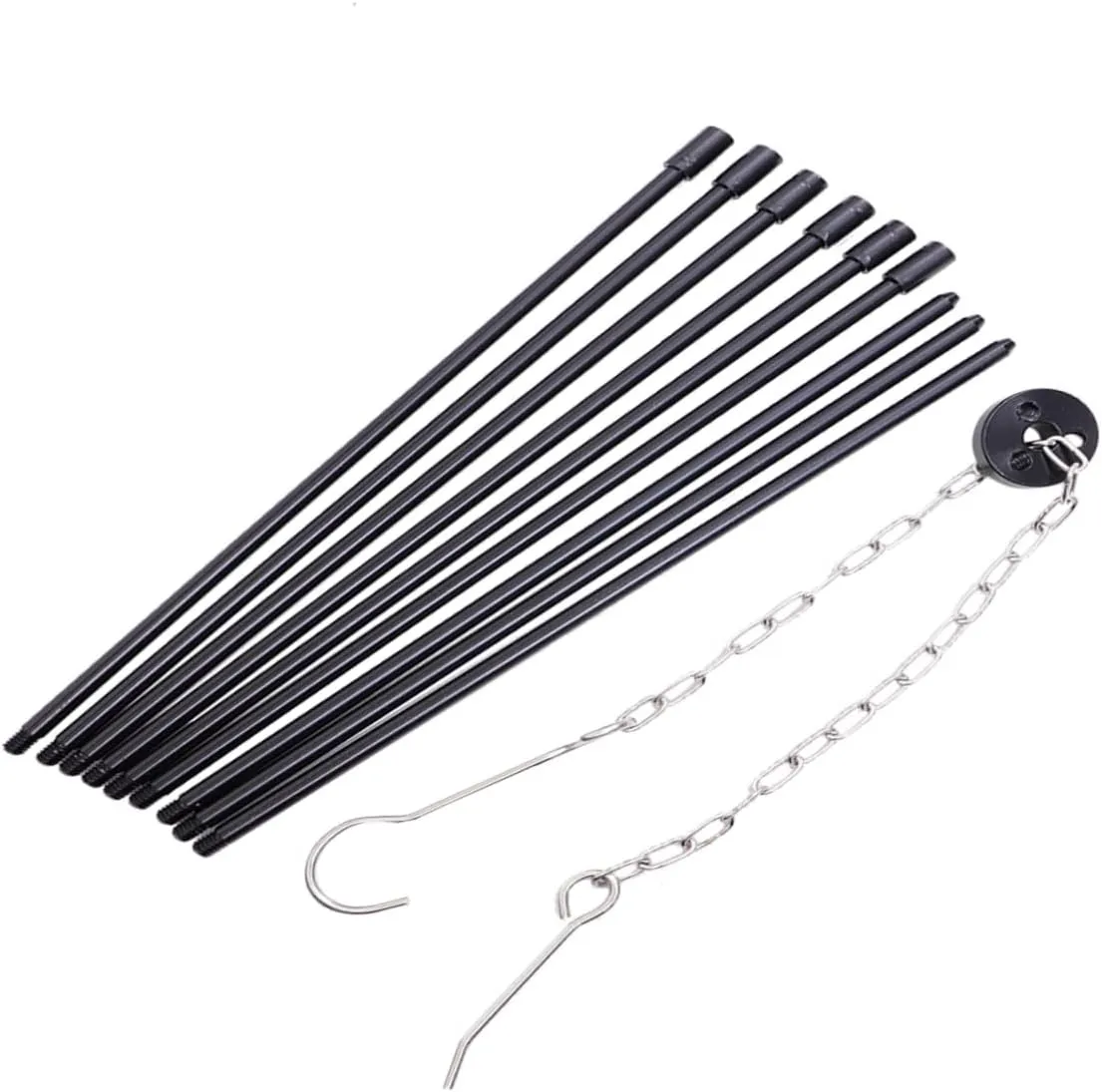 Camping Must-have 3-piece Cooking Tripod Stand Chain Fire Pit Accessory Kit for Outdoor Use