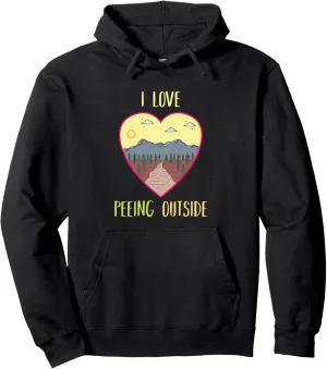 Camping Outdoors Camp Lakeside Funny Backpacker Quote Hiking Pullover Hoodie