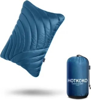 Camping Pillow,Supportive Compressible Travel Pillow Middle Size Lightweight Camp Pillow with Storage Bag for Camping,Hiking,Backpacking,Airplane