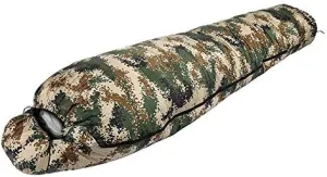 Camping Sleeping Bag 1500G Filling White Duck Down 3 Season Sleeping Bag Camouflage Lightweight Outdoor Camping Hiking Adults Sleeping Bags