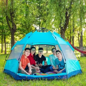 Camping Tent Rainproof Multifunction Folding Automatic Outdoor Leisure Travel Thick Family Tents 3-4 Person