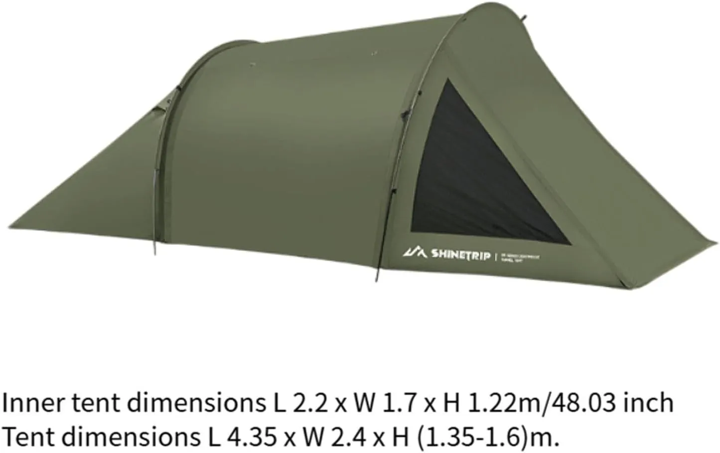 Camping Tent Tunnel Tent Shade Sun Protection Windproof Backpacking Tent Family Tent for Picnic Outdoor Hiking Trekking Beach