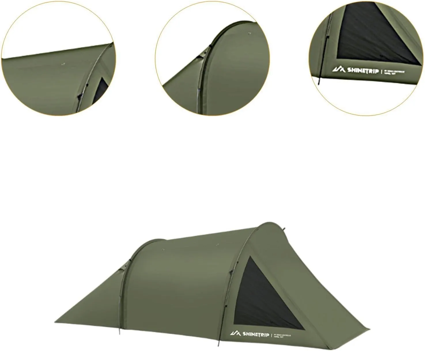 Camping Tent Tunnel Tent Shade Sun Protection Windproof Backpacking Tent Family Tent for Picnic Outdoor Hiking Trekking Beach