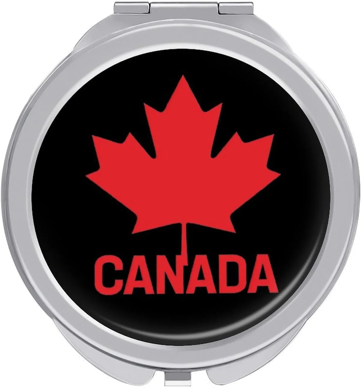 Canada Canadian Maple Leaf Travel Makeup Mirror Double-Sided Pocket Mirror Portable for Handbag Purse Compact Gifts for Women
