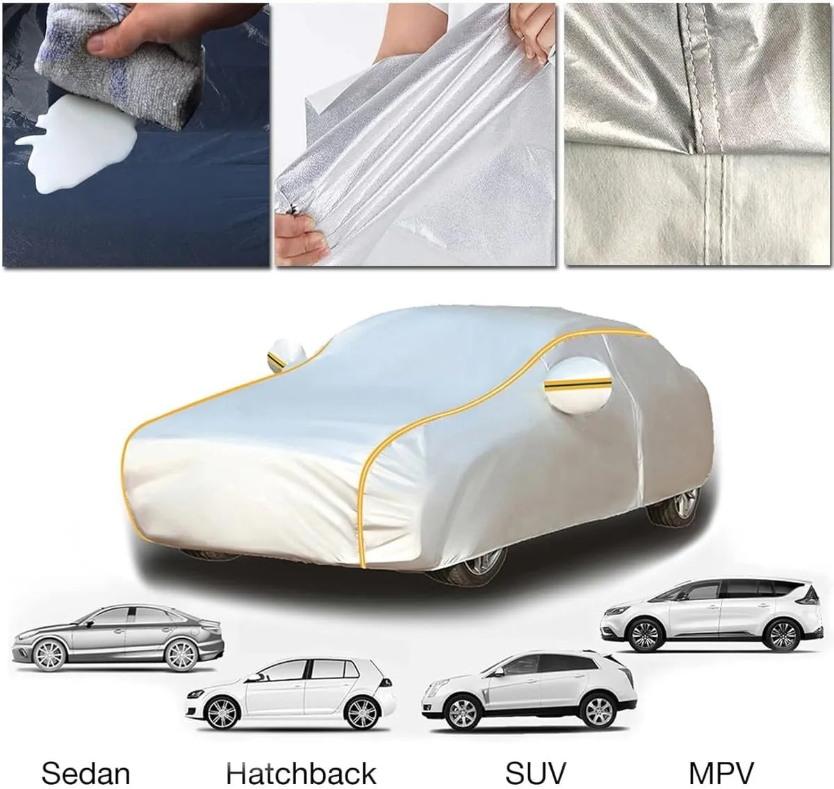 Car Cover Compatible with Peugeot 108 807 BB1 4007 P54 2017-2025 - 5-Layer All-Weather, Waterproof and Hailproof Defense(E,108)