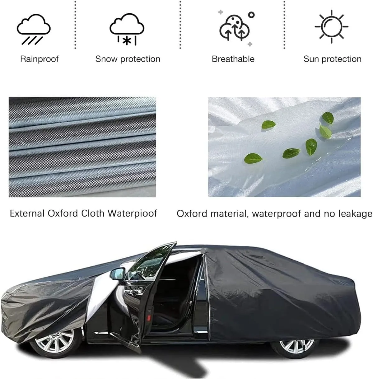 Car Cover Compatible with Peugeot 108 807 BB1 4007 P54 2017-2025 - 5-Layer All-Weather, Waterproof and Hailproof Defense(E,108)