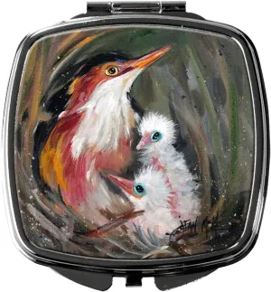 Caroline's Treasures JMK1224SCM Happy Family Compact Mirror Decorative Travel Makeup Mirror for Women Girls Gifts Pocket Makeup Mirror Folding Handheld