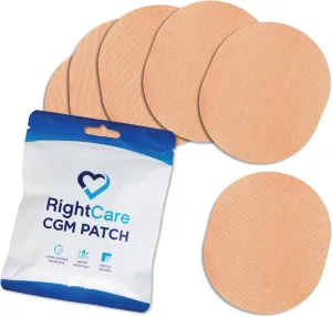 CGM Adhesive Patch Universal (25-Pack), Covered Oval, Tan, Made with Synthetic PRO Extreme KT Tape