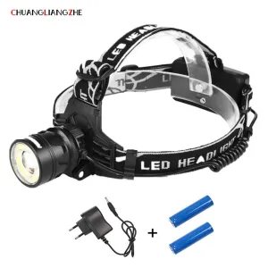 CHENGLIANGZHE SML-T6 Strong Head Lamp Outdoor Waterproof Work Light Zoom Long Shot Headlight  18650 Battery Headlights