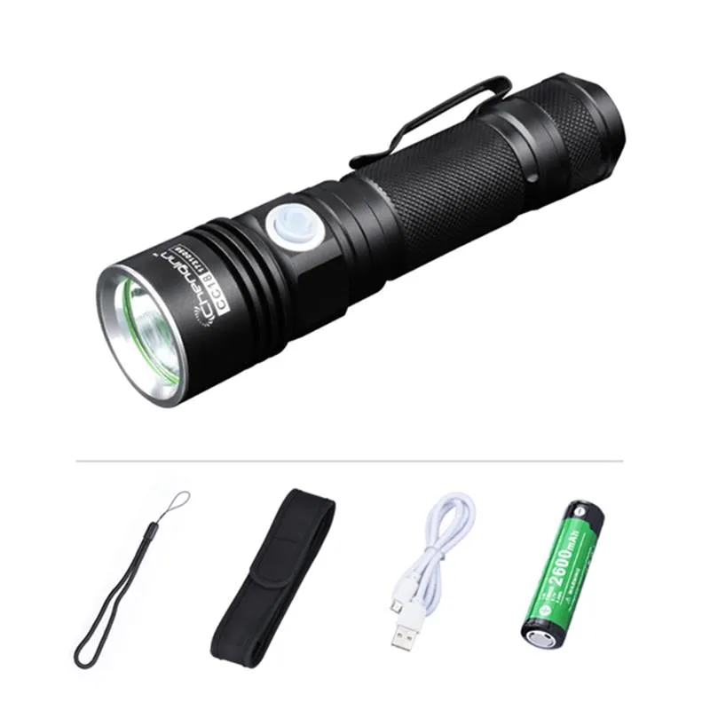 CHENGLNN CC18 RECHARGEABLE FLASHLIGHT MINI PORTABLE 4 MODE 500LM CREE XPE LED FLASH LIGHT HAND TORCH LAMP WITH 18650 BATTERY