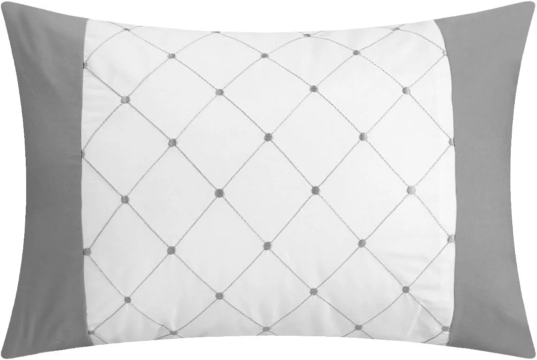 Chic Home Cheryl 10 Piece Comforter Set Complete Bed in a Bag Pleated Ruched Ruffled Bedding with Sheet Set and Decorative Pillows Shams Included, Queen White