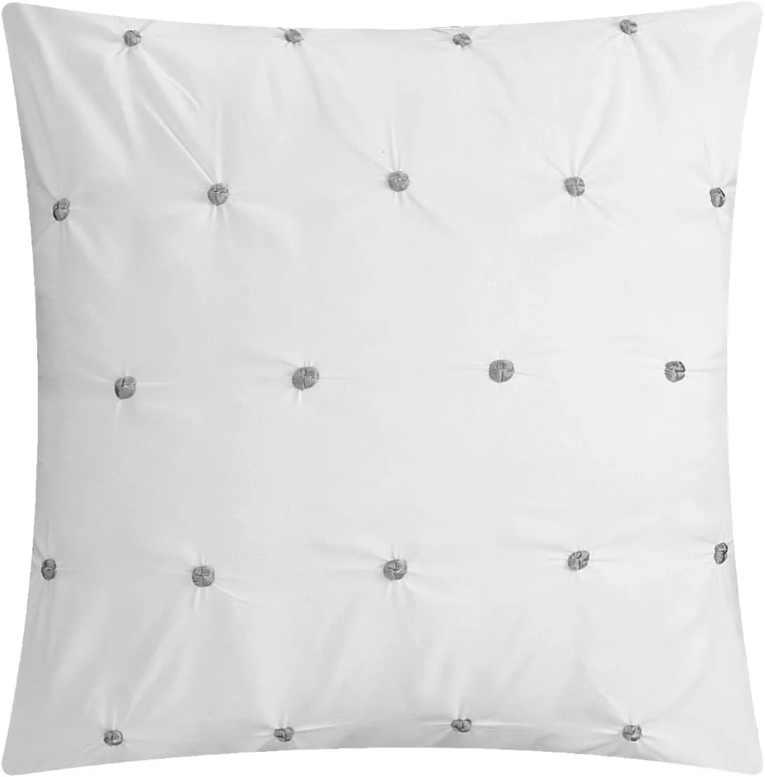 Chic Home Cheryl 10 Piece Comforter Set Complete Bed in a Bag Pleated Ruched Ruffled Bedding with Sheet Set and Decorative Pillows Shams Included, Queen White