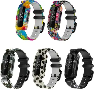Chofit Bands Compatible with Fitbit Ace 3,Soft Silicone Waterproof Bracelet Accessories Sports Watch Strap Wristbands Replacement for Fitbit Ace 3 (Pattern)