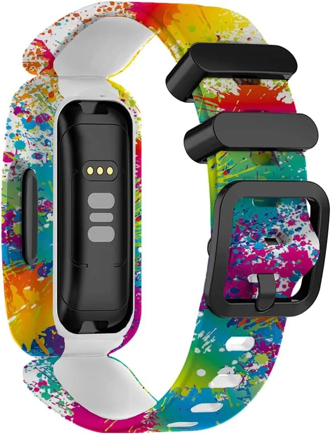 Chofit Bands Compatible with Fitbit Ace 3,Soft Silicone Waterproof Bracelet Accessories Sports Watch Strap Wristbands Replacement for Fitbit Ace 3 (Pattern)