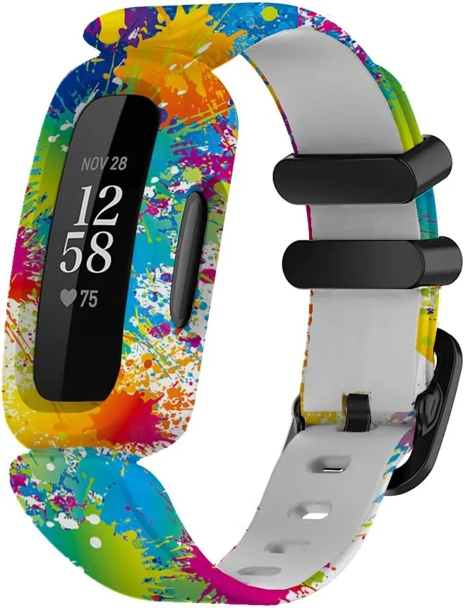 Chofit Bands Compatible with Fitbit Ace 3,Soft Silicone Waterproof Bracelet Accessories Sports Watch Strap Wristbands Replacement for Fitbit Ace 3 (Pattern)
