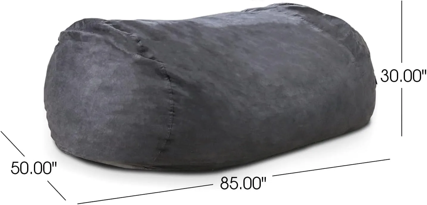 Christopher Knight Home Traditional David 7 Foot Bean Bag, Black