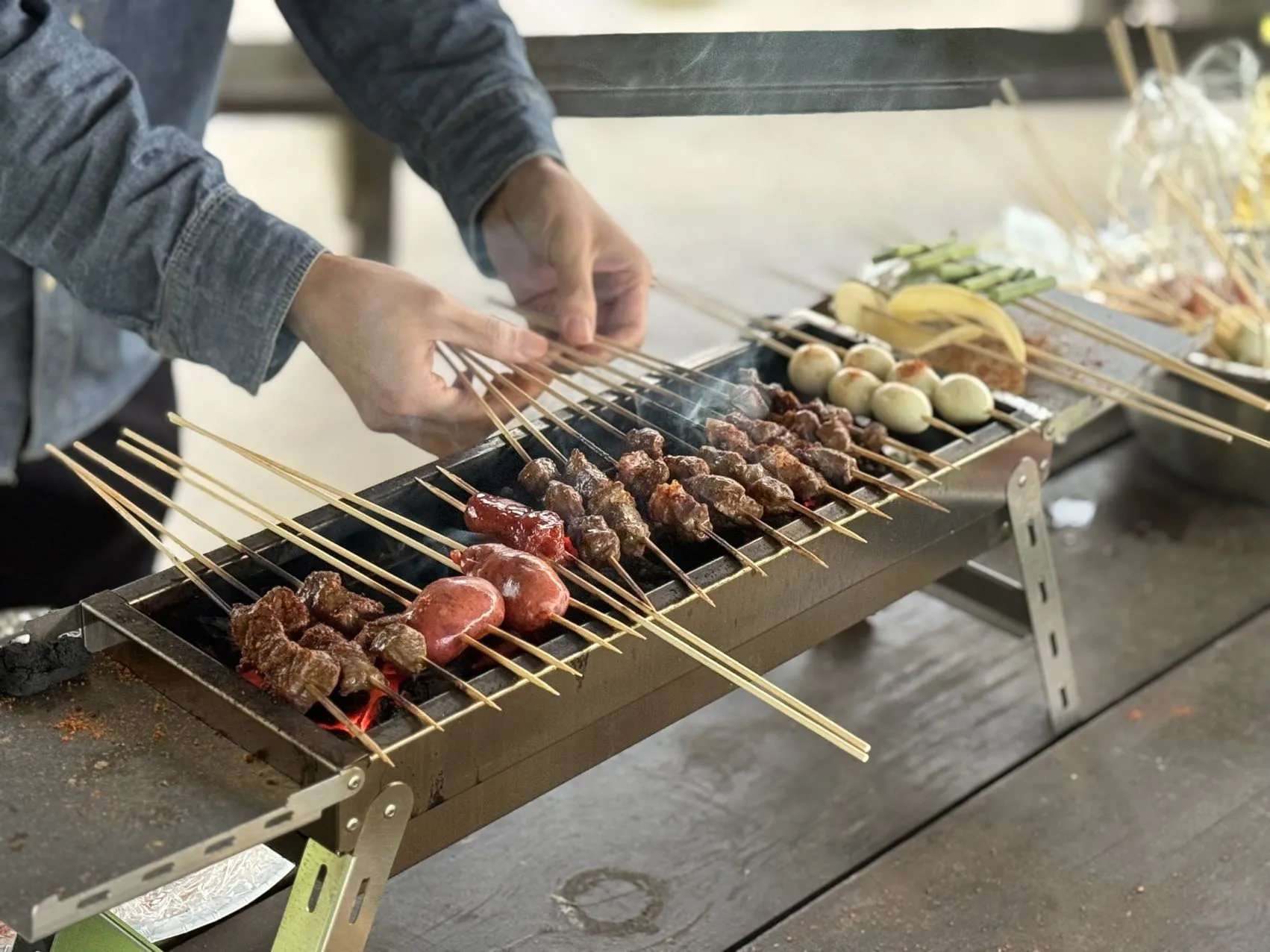 Club Machine learning Grill Luminous Affordable luxury Portable Folding