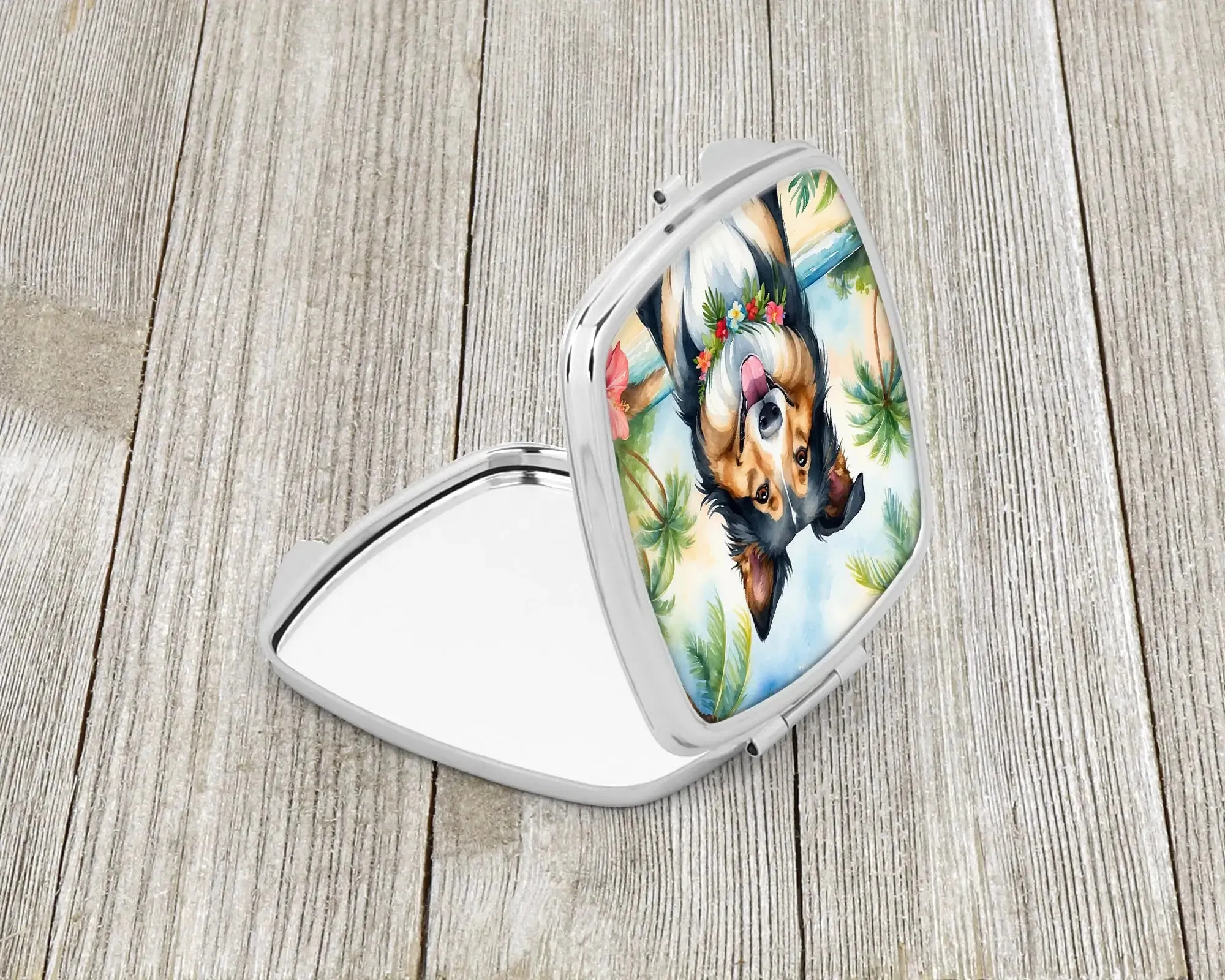 Collie Luau Compact Mirror